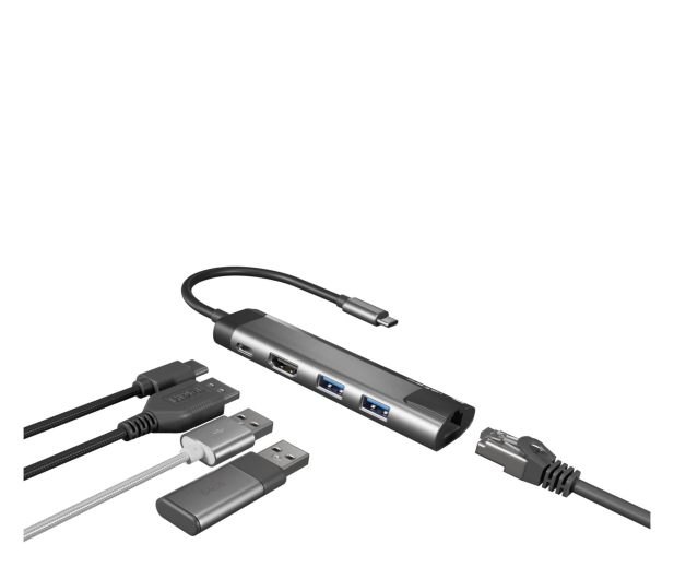 Natec MULTIPORT ADAPTER FOWLER GO USB-C 5W1 HUB ->USB 3.0 2X, HDMI - 1470243 - zdjęcie 5